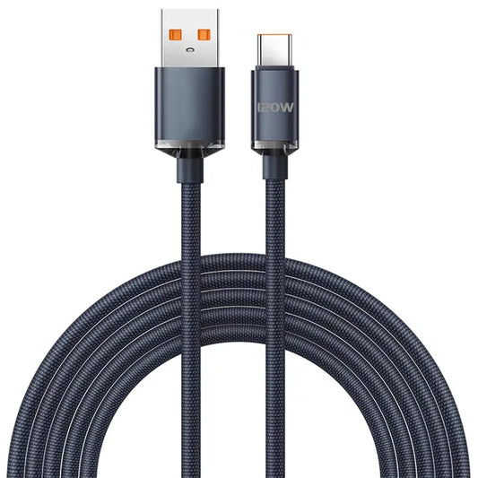 120W USB Type C Fast Charge Cable for iPhone 15 Pro Max Samsung Xiaomi Huawei USB To Type C Data Cord Mobile Phone Charge Cable